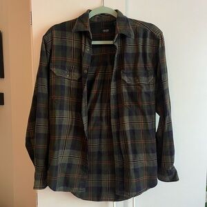 Izod Navy and Red Plaid Shirt